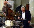 Jim Richardson - bass and Dick Esmond - drums, Drayton Court Garden Jazz Festival organiser
